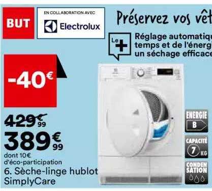 sèche-linge hublot simplyCare electrolux