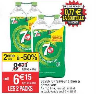 seven up saveur citron & citron vert