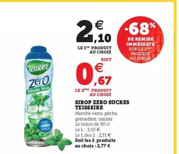 Sirop Zéro Sucres Teisseire