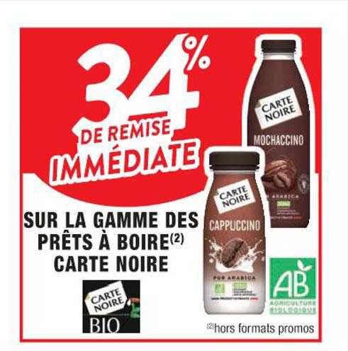 sur la gamme des prêts à boire carte noire