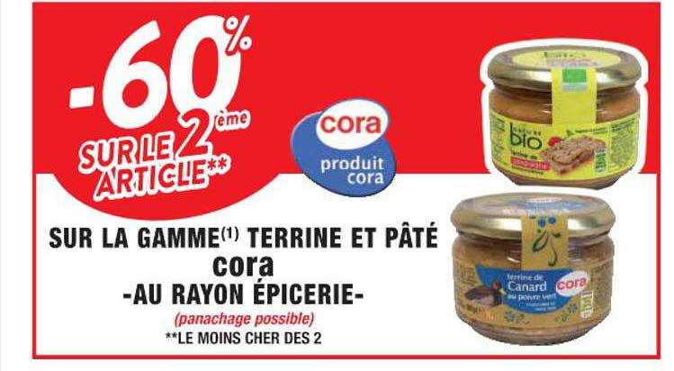 Sur La Gamme Terrine Et Pâté Cora Au Rayon épicerie