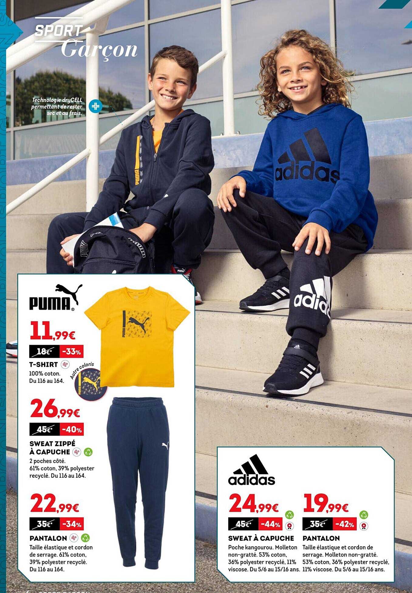 t-shirt puma, sweat zippé à capuche, pantalon, sweat à capuche, pantalon adidas