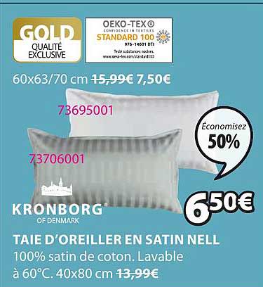taie d'oreiller en satin nell