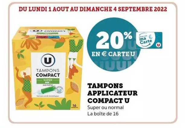 tampons applicateur compact u