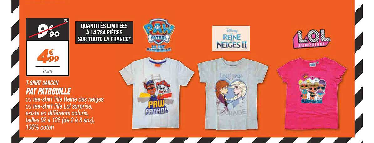 tshirt garcon pat patrouille
