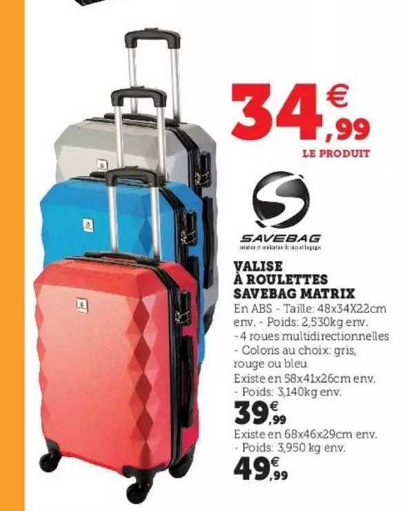 valise à roulettes savebrag matrix savebag