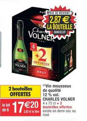 vin mousseux de qualité 12% vol. charles volner