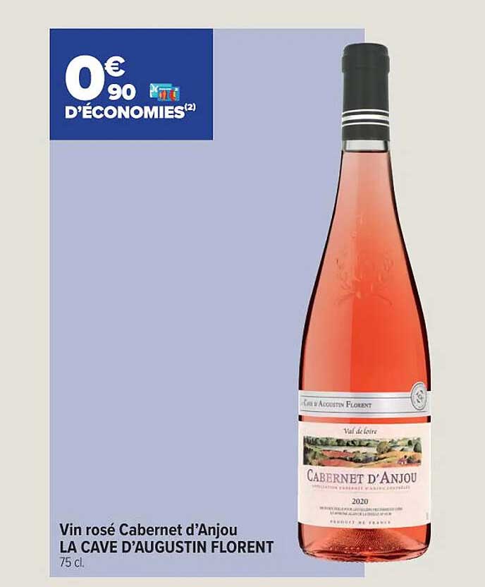 vin rosé cabernet d'anjou la cave d'augustin florent