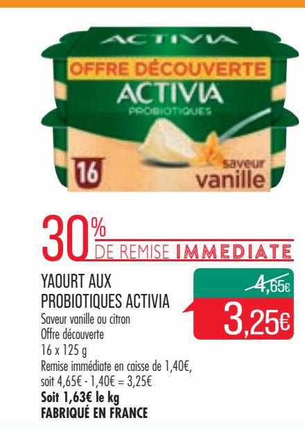 Yaourt Aux Probiotiques Activia