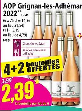 aop grignan-les-adhémar 2022 rosé