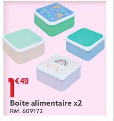 Boîte Alimentaire X 2