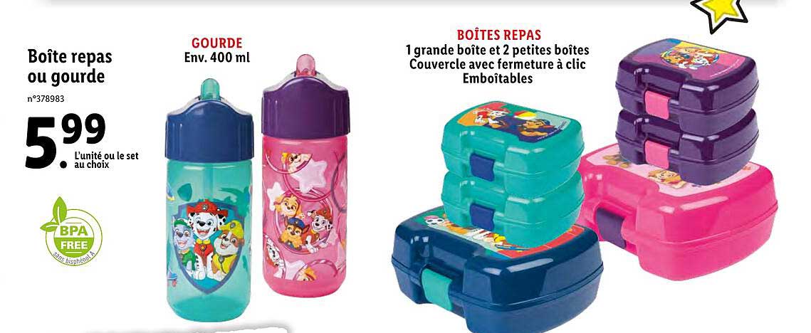 Boîte Repas Ou Gourde