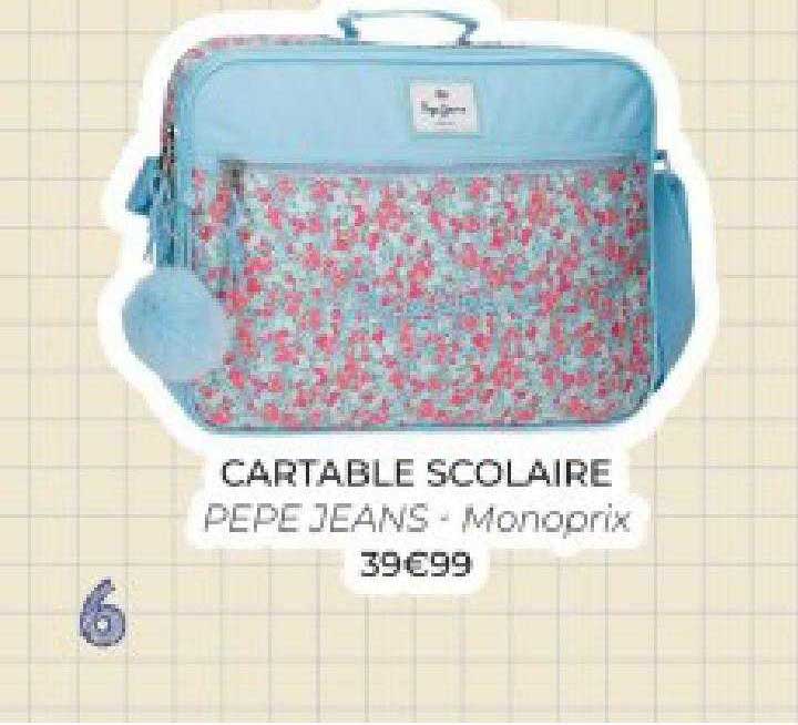 cartable scolaire pepe jeans