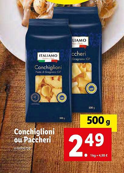 conchiglioni ou paccheri italiamo