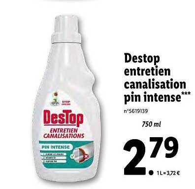 destop entretien canalisation pin intense