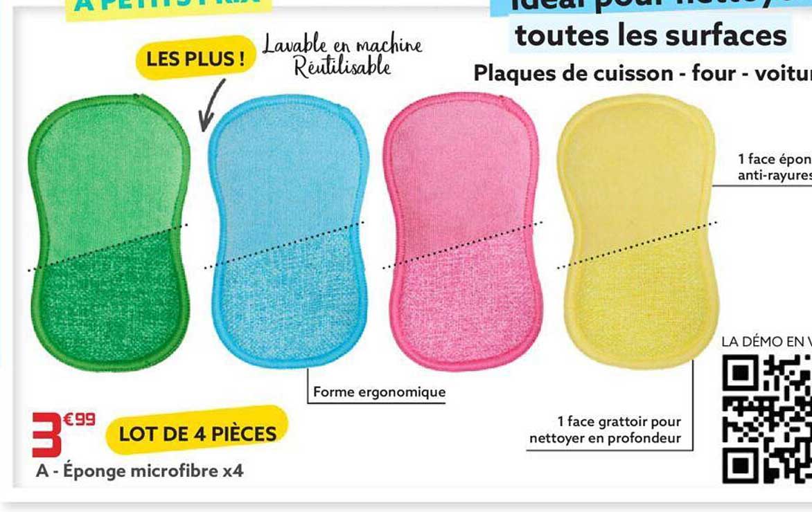 éponge Microfibre X 4