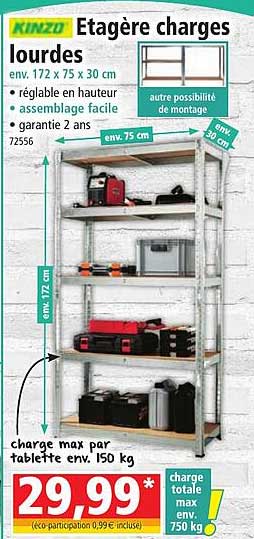 étagère charges lourdes kinzu