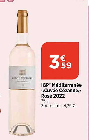 igp méditerranée «cuvée cézanne» rosé 2022