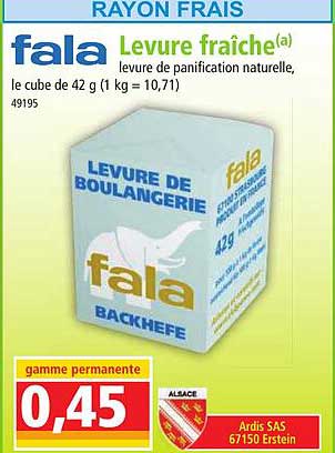 levure fraîche fala
