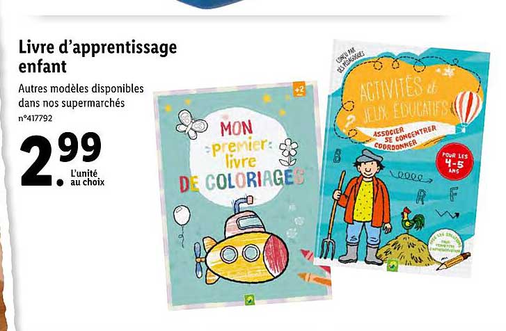 livre d'apprentissage enfant