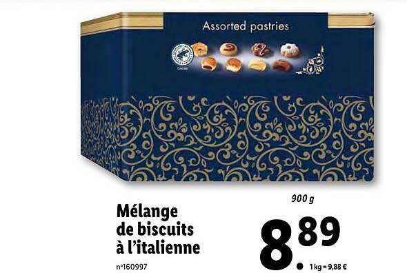 mélange de biscuits à l'italienne