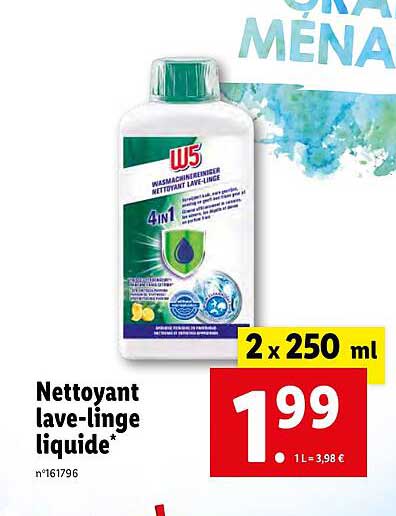 nettoyant lave-linge liqudie w5
