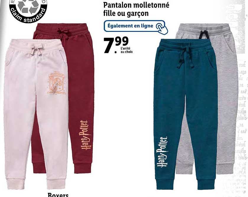 Pantalon Molletonné Fille Ou Garçon