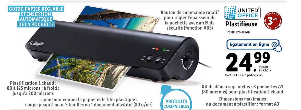 plastifieuse united office
