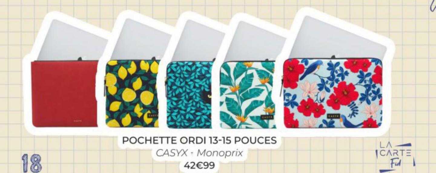 pochette ordi 13-15 pouces casyx