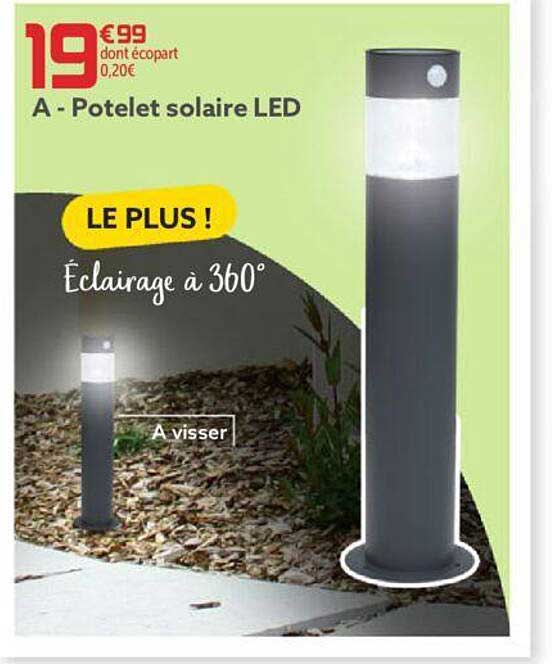 Potelet Solaire Led