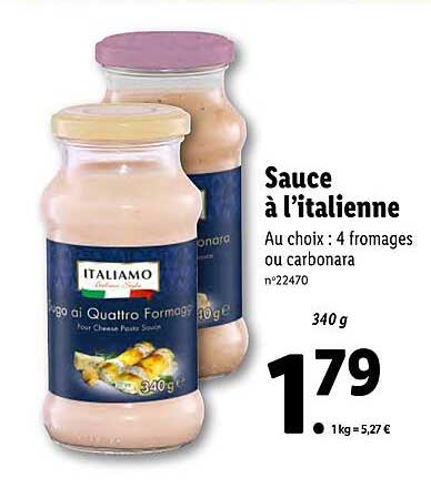 Sauce à L'italienne Italiamo