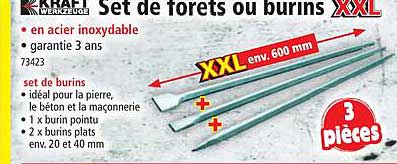 set de forêts ou burins xxl kraft werkzeuge
