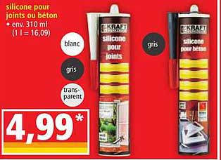 silicone pour joints ou béton kraft werkzeuge