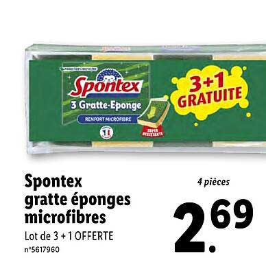 Spontex Gratte éponges Microfibres