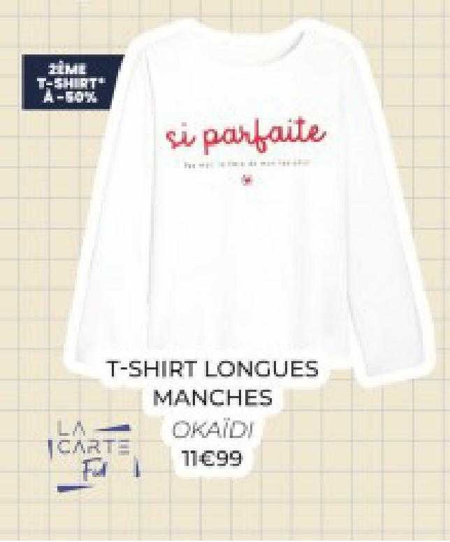 t-shirt longues manches okaïdi