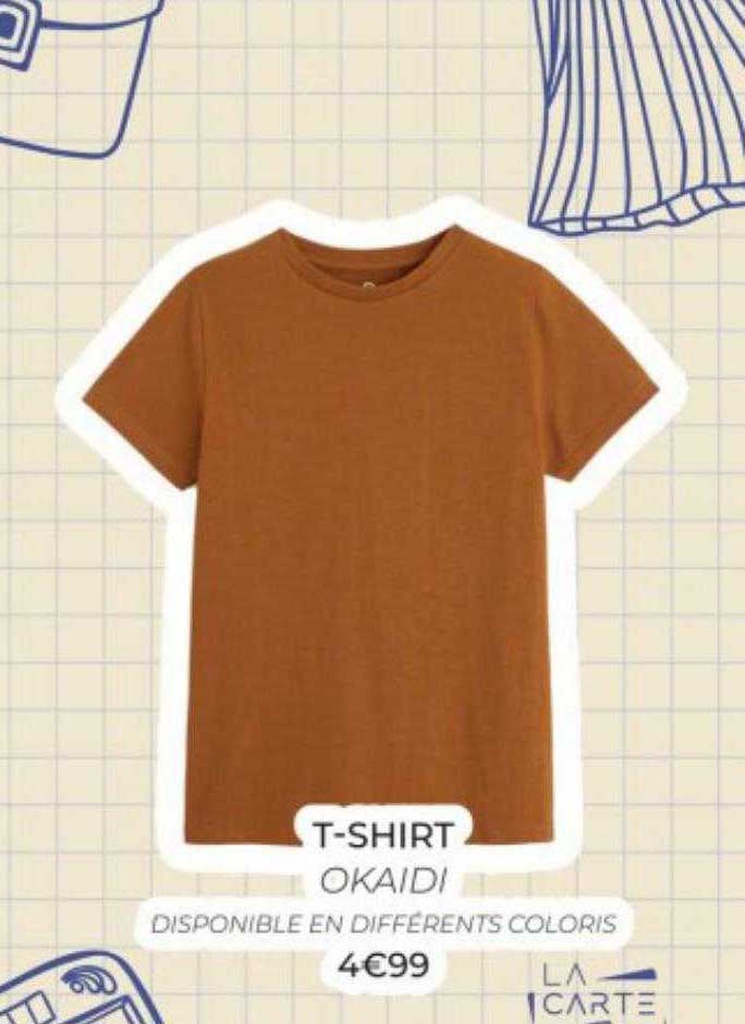 t-shirt okaidi