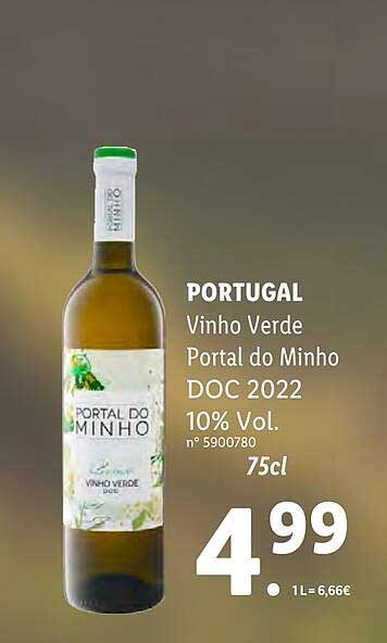 vinho verde portal do minho doc 2022 10% vol.