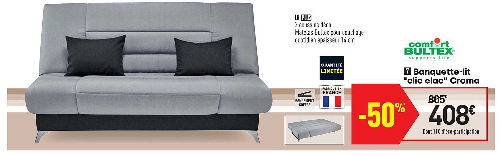 banquette lit clic clac croma