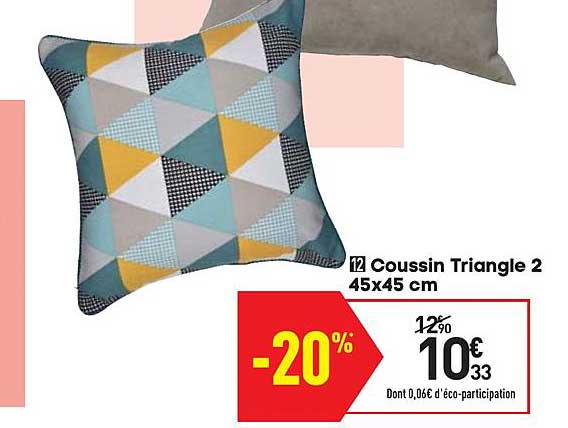 coussin triangle 2 45x45cm