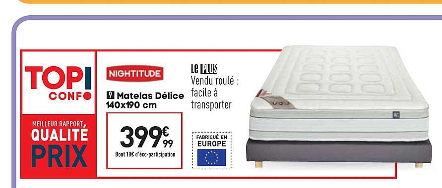 matelas délice 140x190cm