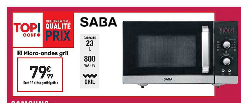 micro ondes gril saba