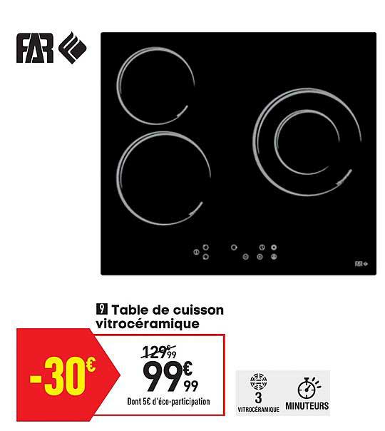 Table De Cuisson Vitrocéramique Far