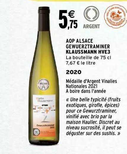 Aop Alsace Gewurztraminer Klaussmann Hve3 2020