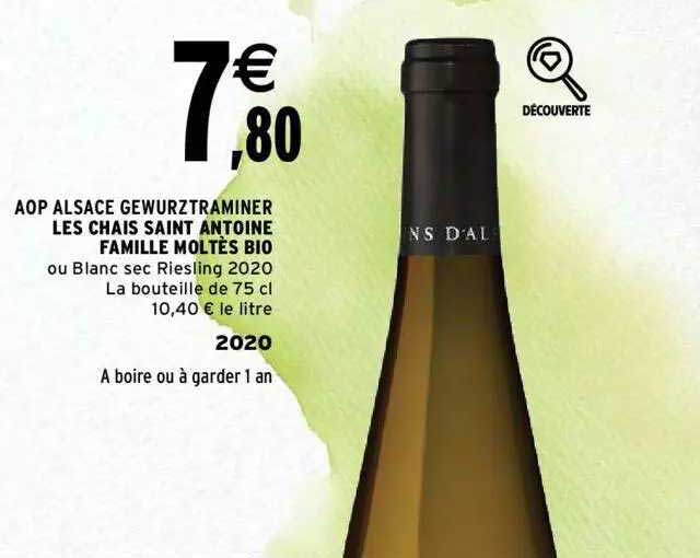 aop alsace gewurztraminer les chais saint antoine famille moltès bio
