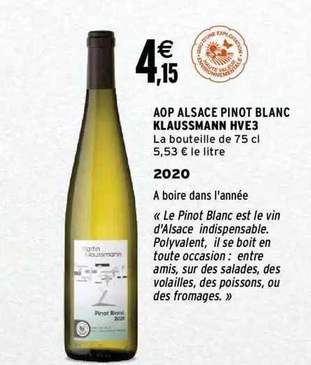 aop alsace pinot blanc klaussmann hve3 2020
