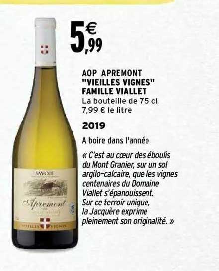 aop apremont "vieilles vignes" famille viallet 2019