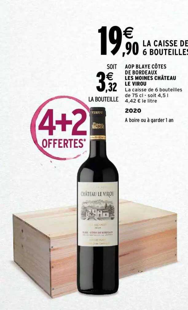 aop blaye côtes de bordeaux les moines château le virou