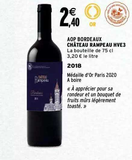 aop bordeaux château rampeau hve3 2018