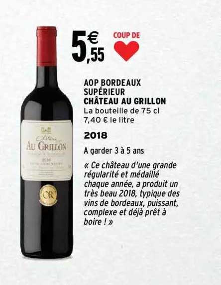 aop bordeaux supérieur château au grillon