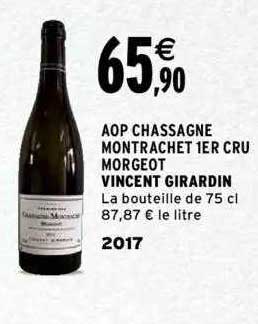 aop chassagne montrachet 1er cru morgeot vincent girardin